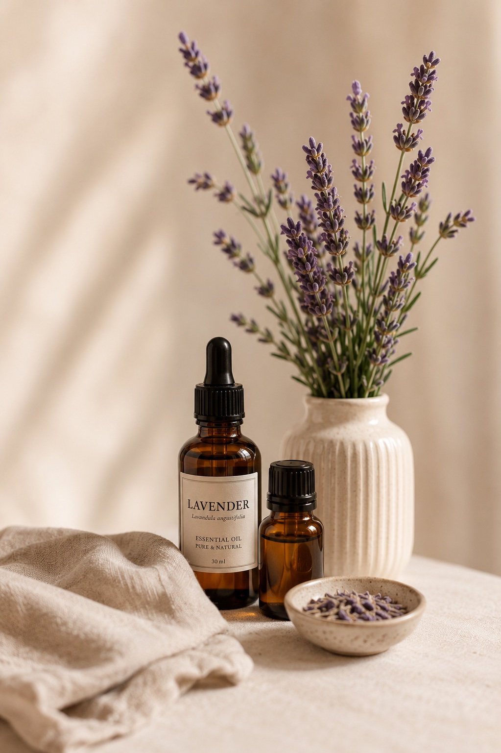 Aceites esenciales, plantas y objetos de aromaterapia